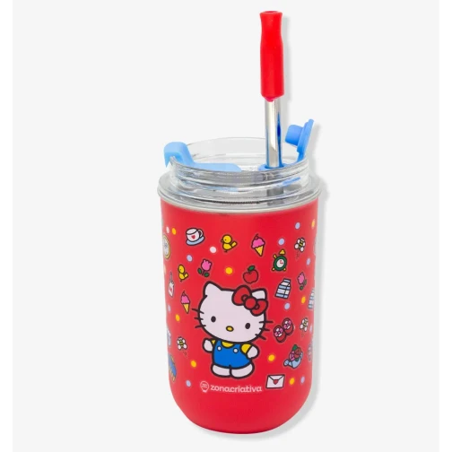 COPO COM CANUDO HELLO KITTY