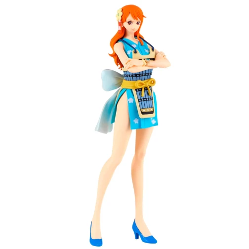 ESTÁTUA BANPRESTO ONE PIECE GLITTER AND GLAMOURS - NAMI WANOKUNI STYLE LL (VERSÃO B)