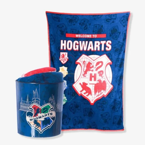 KIT MANTA COM BALDE HOGWARTS - HARRY POTTER 