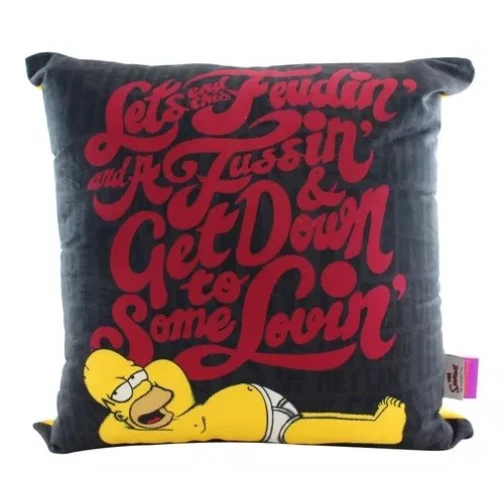 ALMOFADA 40X40 HOMER SIMPSON - COR PRETA 