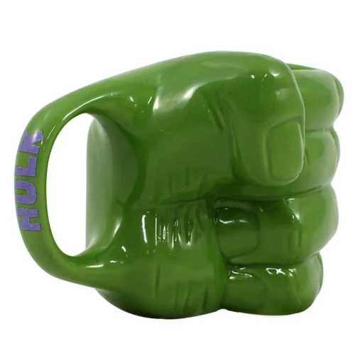 CANECA FORMATO MÃO HULK 