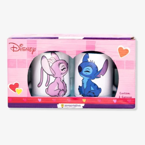 KIT COM DUAS CANECAS POP STITCH MINHA METADE – DISNEY 