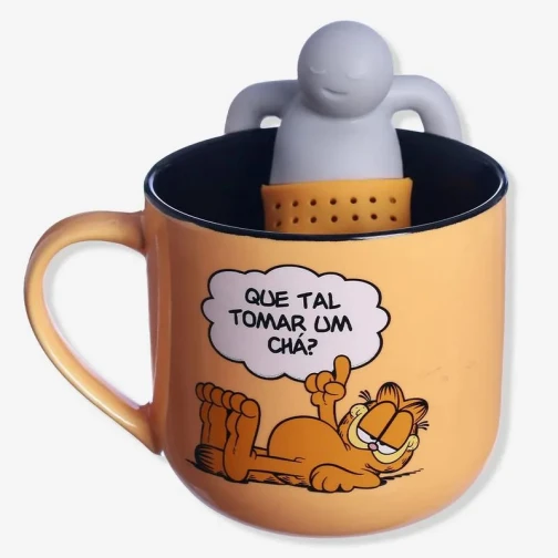 CANECA COM INFUSOR GARFIELD 