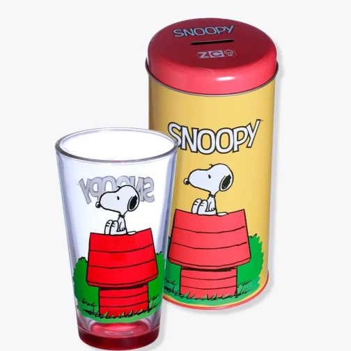 COPO COM COFRE SNOOPY - PEANUTS 