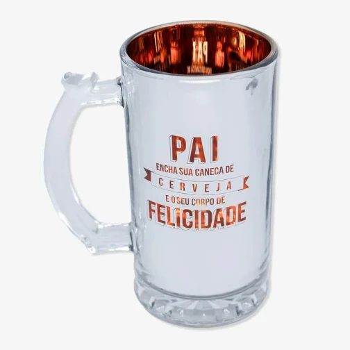 CANECA DE CHOPP ELETROSTÁTICA PAI FELICIDADE 