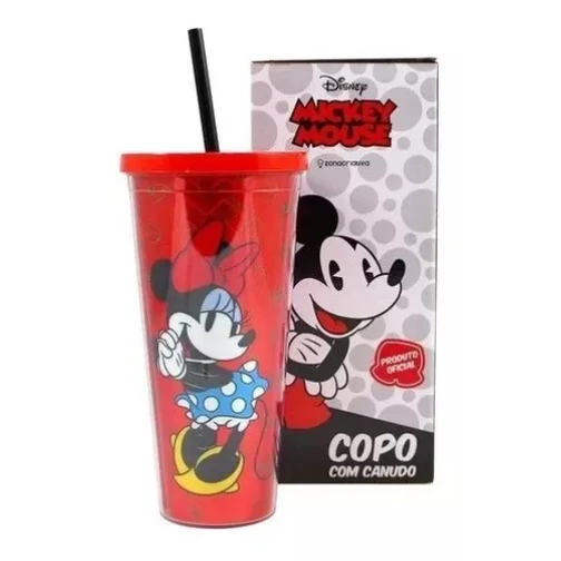 COPO COM CANUDO MINNIE 