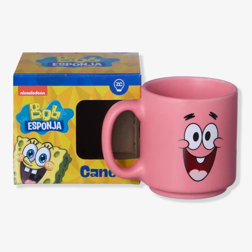 CANECA MINI TINA PATRICK ESTRELA - BOB ESPONJA