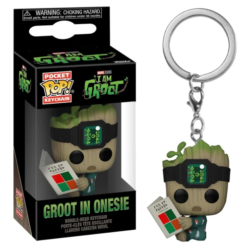 CHAVEIRO FUNKO POP KEYCHAIN MARVEL I'AM GROOT - GROOT IN ONESIE