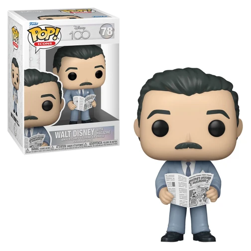 FUNKO POP ICONS DISNEY 100TH - WALT DISNEY WITH MAGAZINE 78