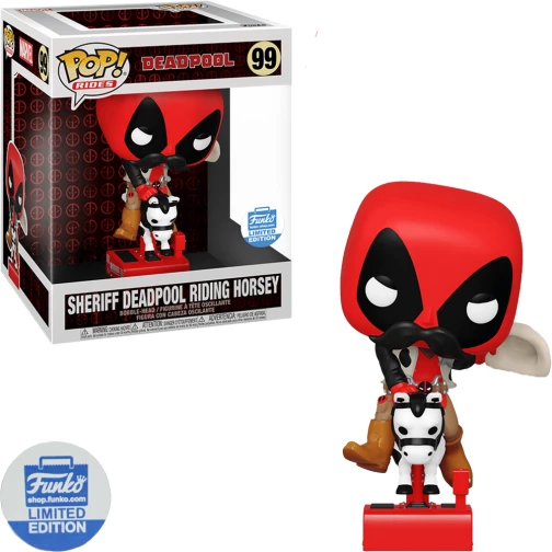 FUNKO POP RIDES MARVEL DEADPOOL EXCLUSIVE - SHERIFF DEADPOOL RIDING HORSEY 99