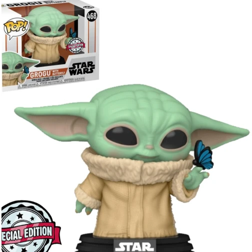 FUNKO POP STAR WARS THE MANDALORIAN EXCLUSIVE - GROGU WITH BUTTERFLY 468