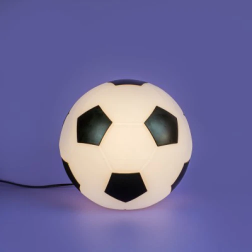 LUMINÁRIA BOLA DE FUTEBOL-PRETO 