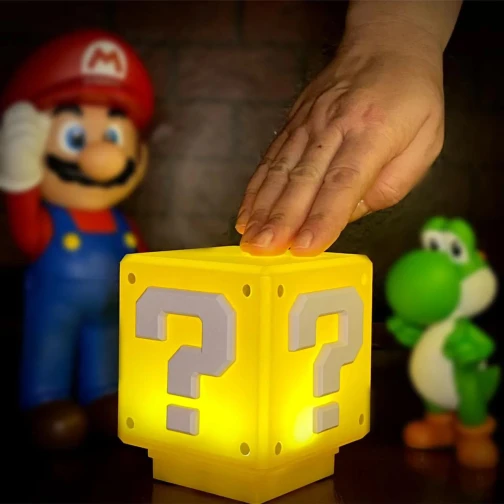 LUMINÁRIA CUBO BLOCO SUPER MARIO 