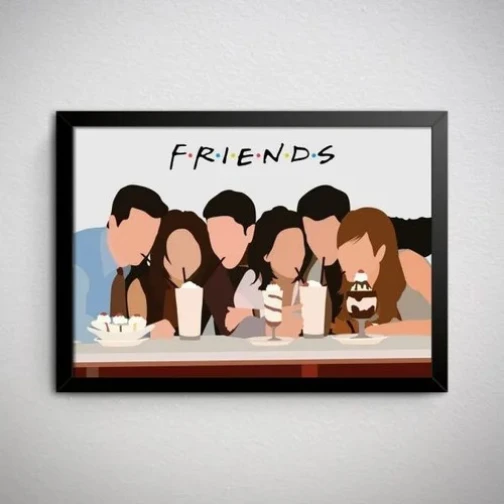 QUADRO DECORATIVO FRIENDS MILK SHAKE 