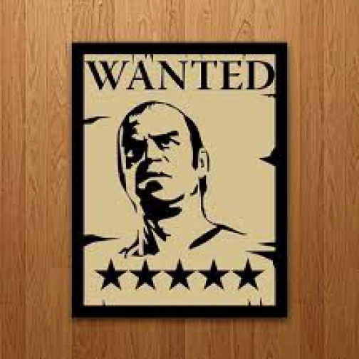 PLACA DECORATIVA WANTED - GTA 