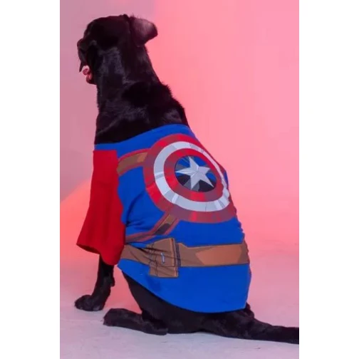 ROUPA PET CAPITÃO AMÉRICA 