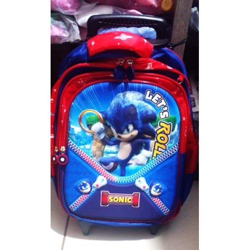 MOCHILA DE RODINHA SONIC 